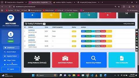 FULL HOSPITAL MANAGEMENT SYSTEM IN MYSQL,PHP HTML $ CSS