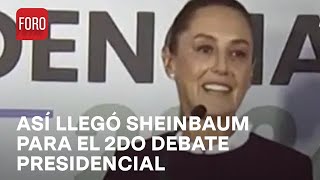 Sheinbaum, candidata de MorenaPTPVEM, llega para el segundo debate presidencial  Las Noticias