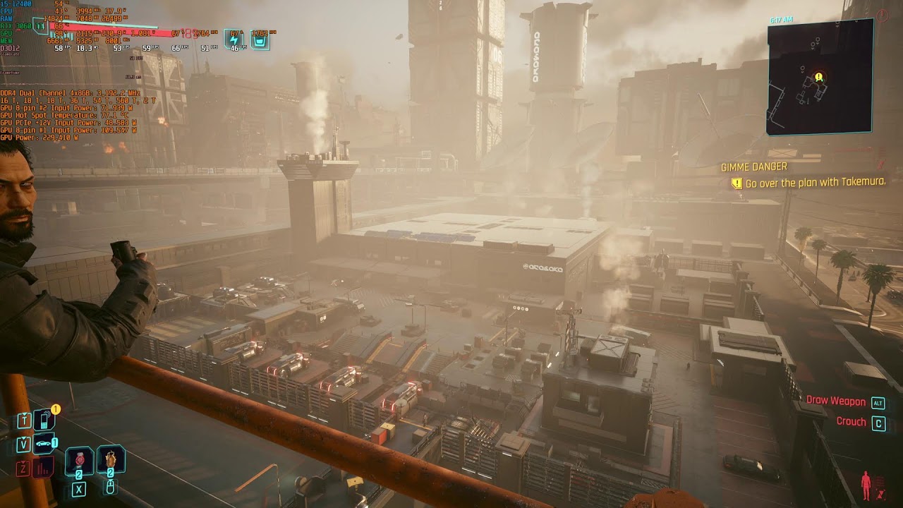 Cyberpunk 2077 - RTX 3060 TI Overclock stability test - Update 2.2 - i5-12400 - 1440p Ultra - DLSS Q