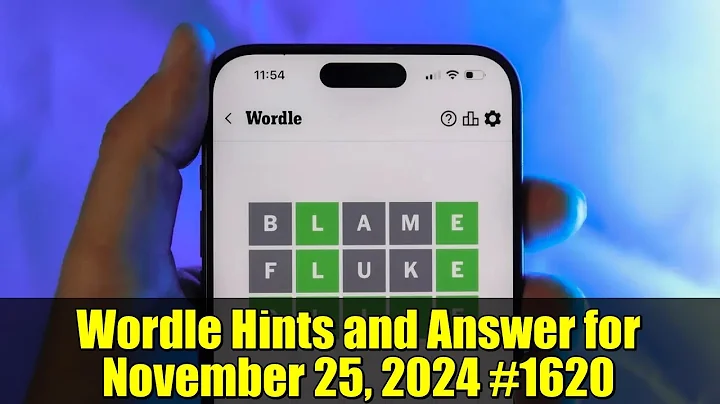 Wordle Hints and Answer for November 25, 2024 #1620 | Today's Puzzle Solved!