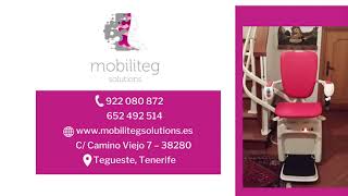 Venta e instalación de sillas salvaescaleras en Tenerife. Plataformas salvaescaleras.