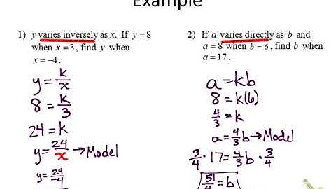 9.1 Direct and Inverse Variation