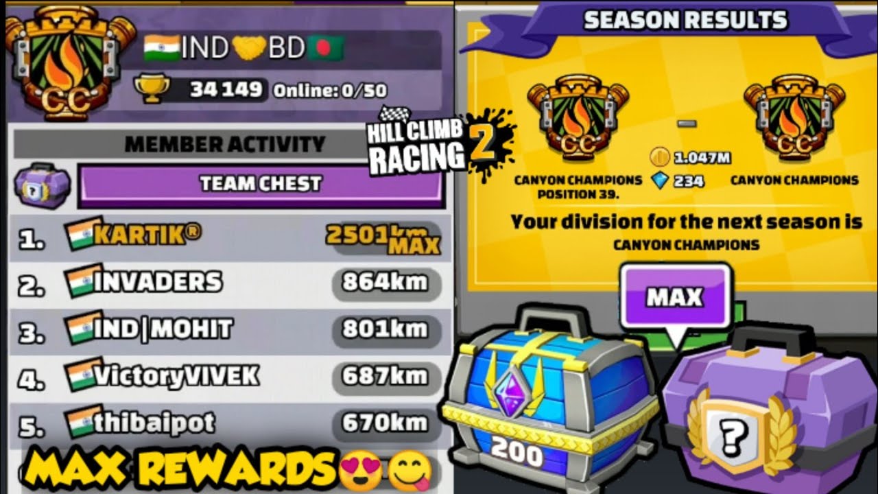 Hill Climb Racing 2 - Max Rewards😍😋 CC Rewards & New Season Pass