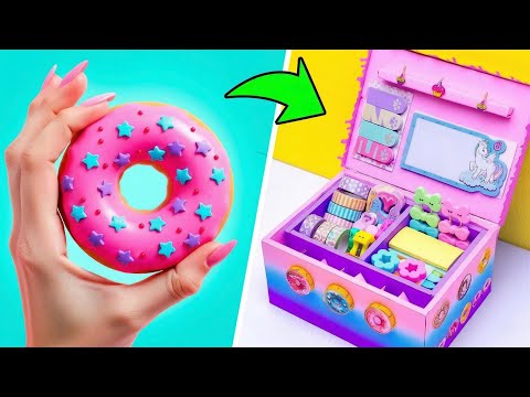🍩 Fini le désordre ! Organisateur Donut à Code Secret DIY ✨ Astuces Papeterie Colorées