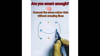 Are you smart enough🧠part-2|Connect the same colour dots without crossing the lines #shorts #genius