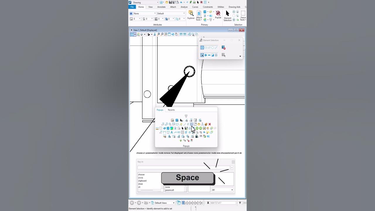 How to hide a single element by key in microstation tutorial 