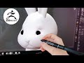 Zbrush Sculpting Tutorial in real time 3D kawaii bunny model