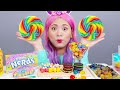 Rainbow Dessert Popping Boba Jelly Oreo Mukbang DONA