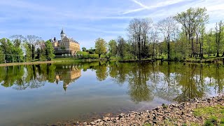 [4K] Raduň: a walk between two ponds in the park near the palace, Czechia, Moravia (videoturysta.eu)