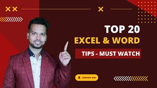 Top 20 Excel & Word Tips & Tricks for 2022 | Every MS Office User Should Know
