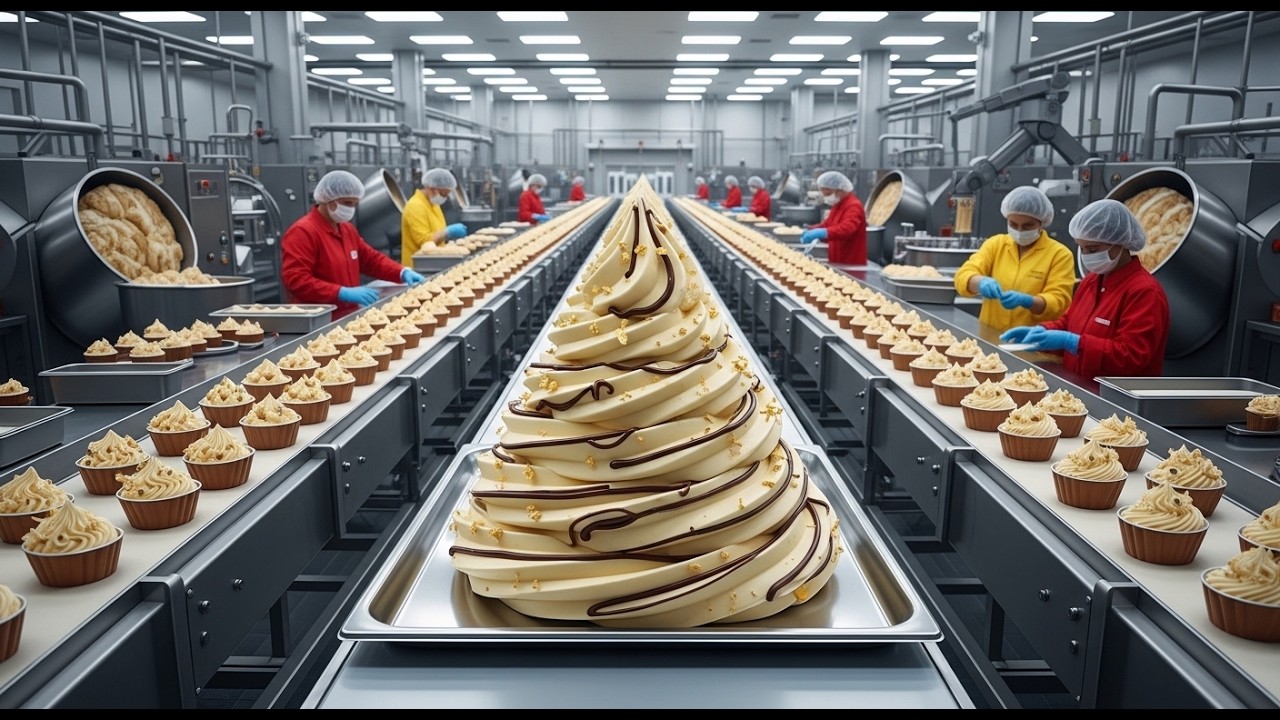 Inside the Billion Dollar Ice Cream Factory – How Luxury Desserts Are Made Full Process