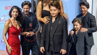 Abram Stylish Pose and Shahrukh Khan CUTE Moment with Daughter Suhana | The Archies Premiere