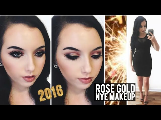 NEW YEARS EVE Rose Gold Makeup Tutorial - YouTube