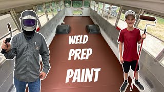 Welding and Coating Floors {SKOOLIE EP2}