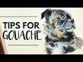 Tips for Gouache // Things I've Learned (+ Painting my Doggo!)