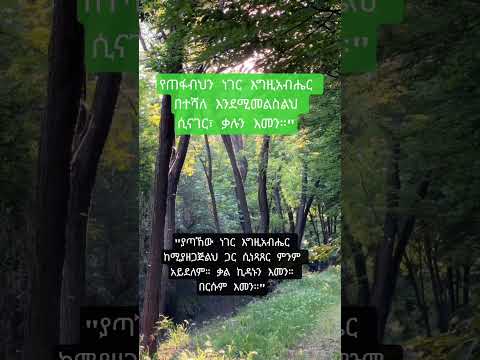 ያጣኸው ነገር እግዚአብሔር ከሚያዘጋጅልህ ጋር ሲነጻጸር ምንም አይደለም ቃል ኪዳኑን እመን በርሱም እመን