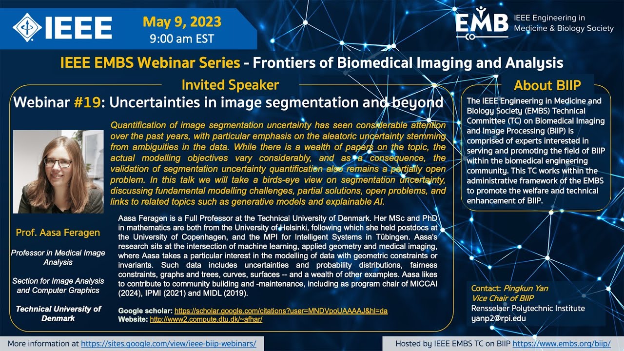 Webinar #19 - Uncertainties in image segmentation and beyond - Prof ...