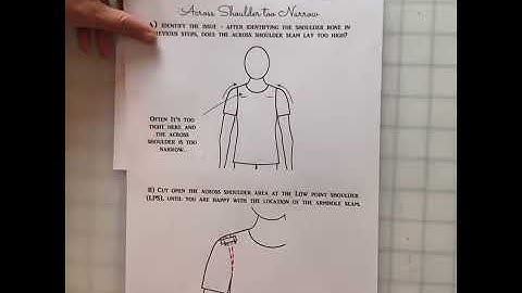 Shoulders too narrow - Option 2 - How to increase the across shoulder on your sewing pattern