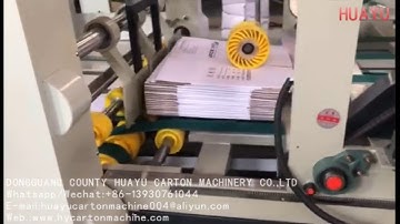 YF series automatic carton box folder gluer machine with automatic bundle/strapping machine