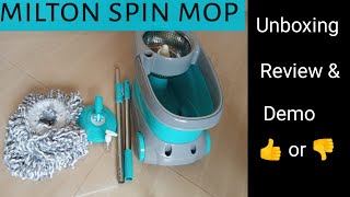 Milton spin mop || Unboxing, Review & demo in tamil || milton spotzero spin mop