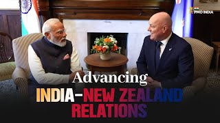 PM Modi holds a meeting with New Zealand PM Christopher Luxon