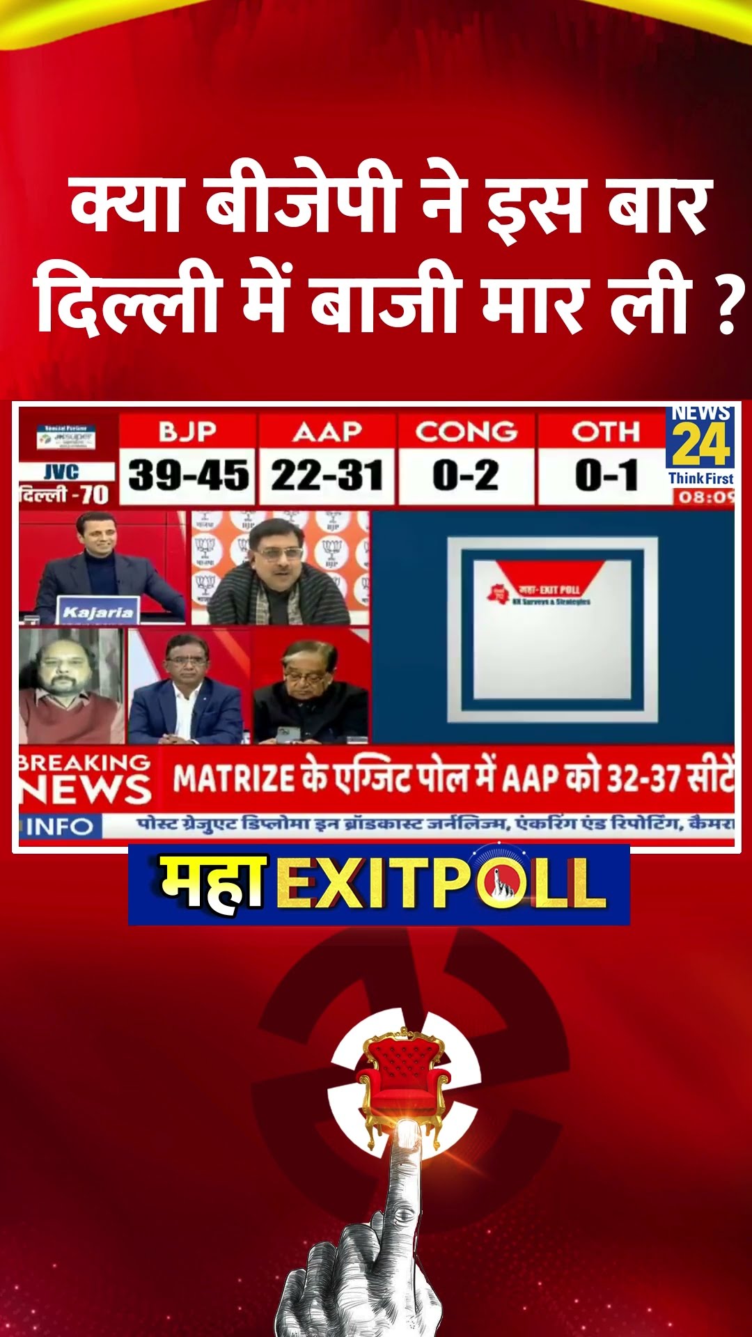 क्या बीजेपी ने इस बार दिल्ली में बाजी मार ली ? KK Sharmaने दिया जवाब