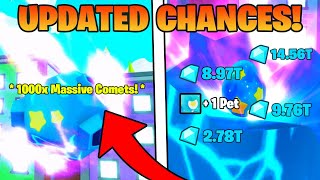 *NEW* UPDATED CHANCES For ☄️ COMETS In Pet Simulator X | Diamond Mine Nerf (Roblox)