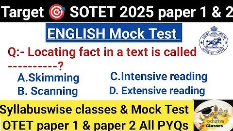 SOTET 2025 paper 1 & 2  | English Pedagogy top 1000 MCQs 👍 SOTET marathon class