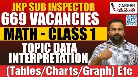 JKPSI -Math Class 1👉 Topic - Data Interpretation | Jkpsi recruitment 2024@CareerSuccessJammu