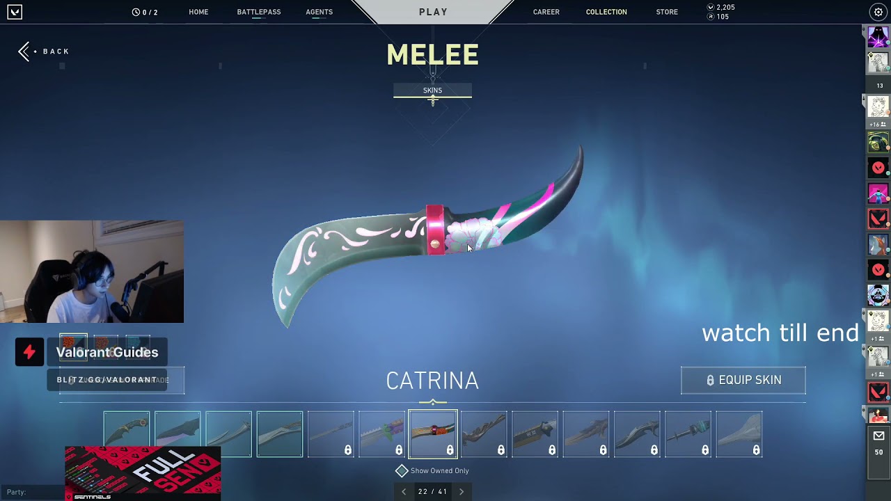 Valorant new CATRINA knife TenZ first impression YouTube