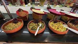 The selection of food & Senza Grand Santana Hotel. Alanya, Turkey. 4K