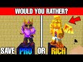 Would you Rather? SAVE PRO OR SAVE RICH?😯in Skyblock (Blockman Go)