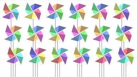 Windmills (Generative Art Practice Video, translate, rotate, pushMatrix, popMatrix of Processing)