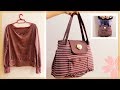 DIY Handbag: From Long Sleeve Shirt to Spacious Handbag (Recycling Old Clothes)