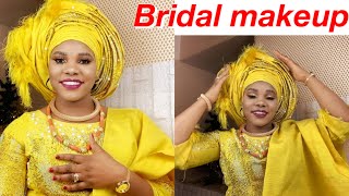NIGERIA BRIDAL MAKEUP & GELE YORUBA TRANSFORMATION  #Thebeauticianchic #LayefaEbitonmo #Iamdodos