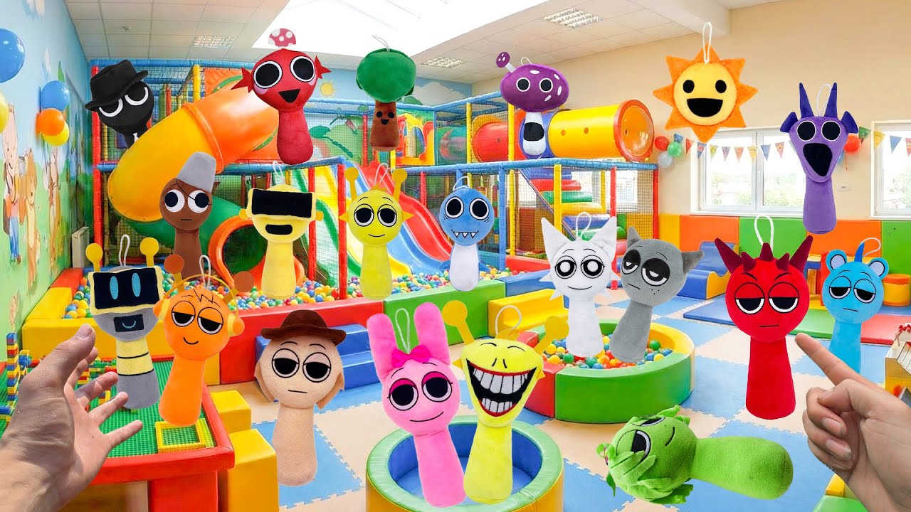 В бассейне с шариками раздался смех после того, как обнаружили спрятавшегося внутри Спрунки!