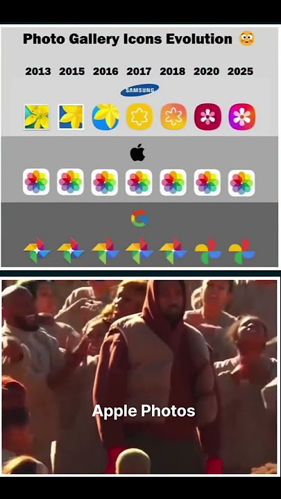 Apple kept their Photos app icon all the time #Shorts #apple #samsung #google #photos #iphone