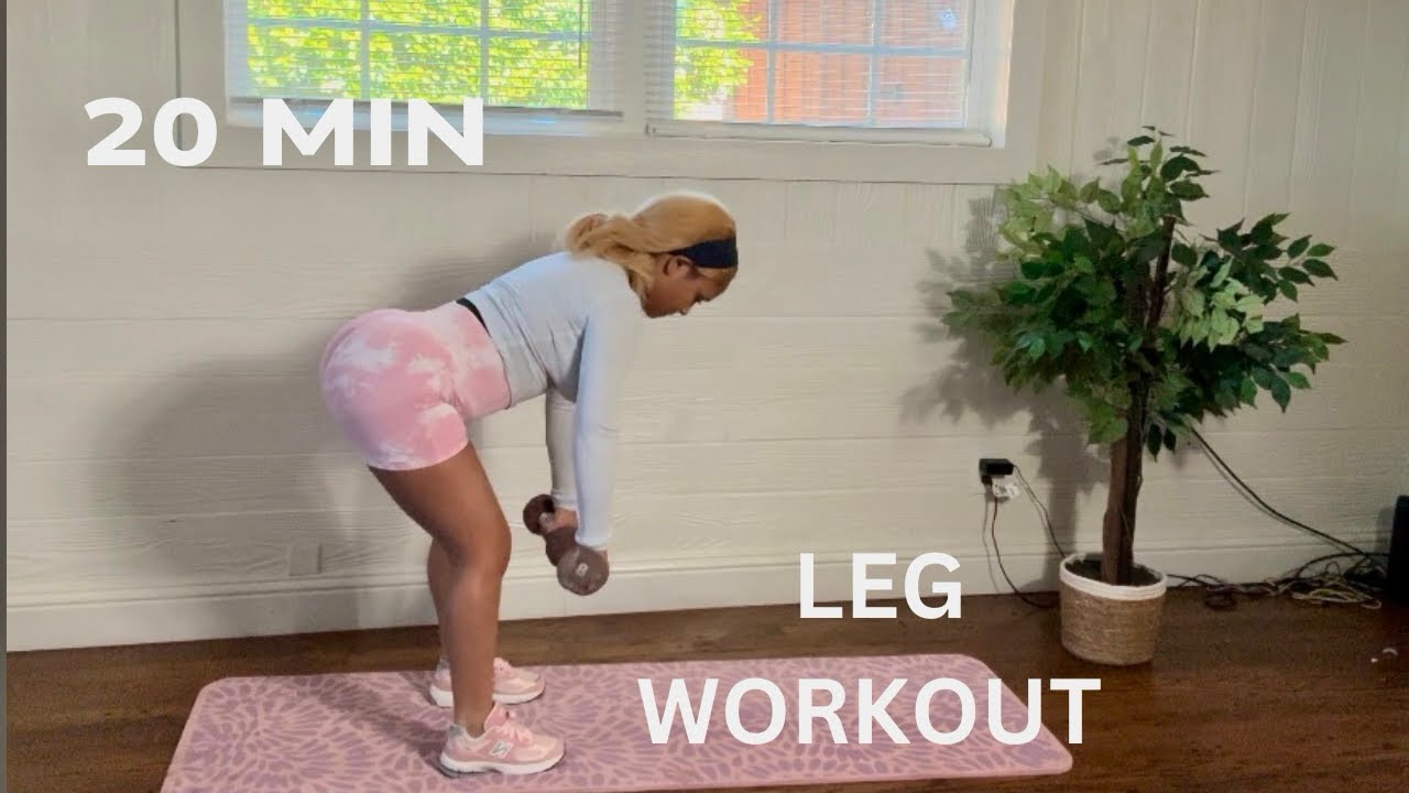 Workout with me ! 20 min Dumbbell Leg workout at home. - YouTube