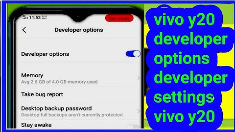 vivo y20 developer options l developer settings vivo y20