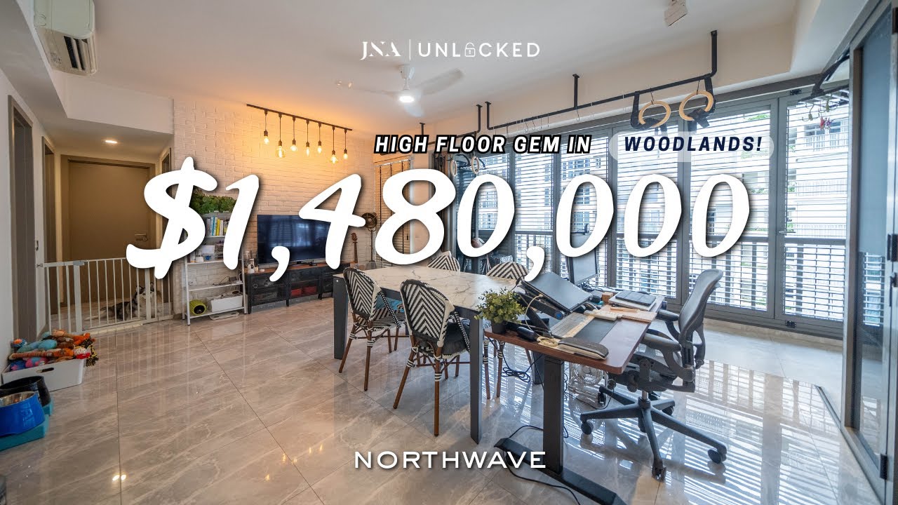 EXTREMELY RARE High-Floor, Pool-Facing 3-Bedroom Gem in Woodlands, Northwave EC!