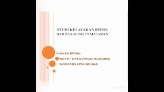 Study Kelayakan Bisnis - Analisis Pasar dan Analisis Kelayakan Aspek Teknik Produksi dan Teknologi