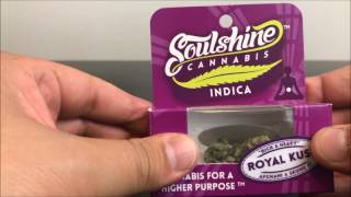 Recreational Cannabis Review of Royal Kush Flower By Soulshine Cannabis
