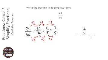 Fractions: Cancel / Simplify Fractions (Grade 1) - OnMaths GCSE Maths Revision