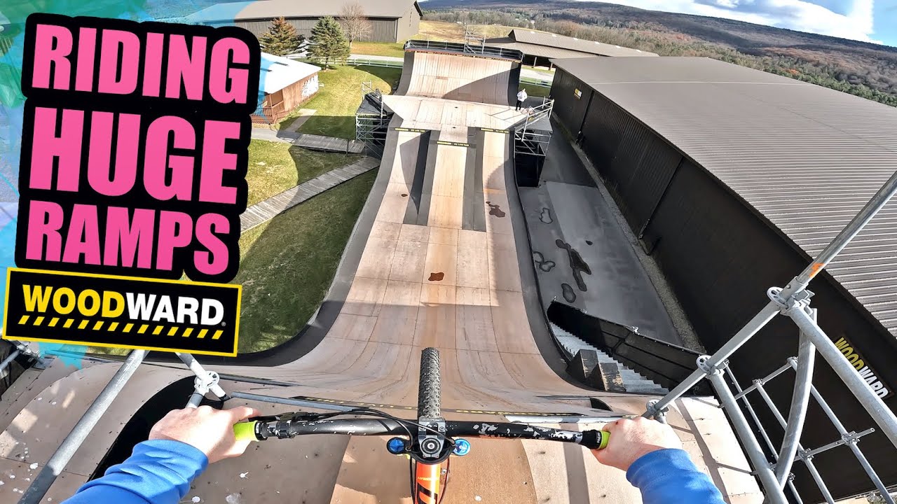 RIDING MTB ON HUGE RAMPS AT WOODWARD BIGGEST SKATEPARK IN THE WORLD YouTube