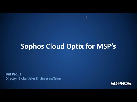 Webinar: Sophos Cloud Optix for MSPs