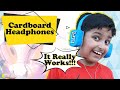 How to make Cardboard Headphone - यह सच में काम करता है | घर पे बनाओ Headphone | DIY cardboard craft