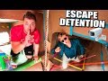 ESCAPE DETENTION!! Ultimate BOX FORT Highschool ESCAPE ROOM CHALLENGE (Part 1)