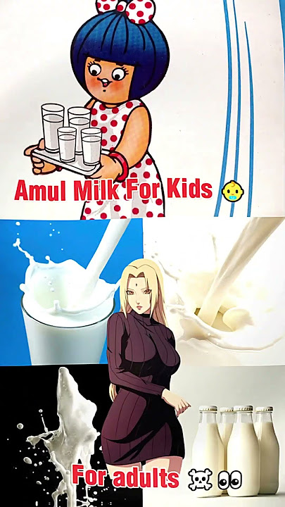 Amul Milk vs Tsunade’s 106 💀🥛#shorts #naruto #anime