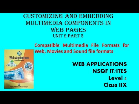 #NSQF #Webapplications Movies and Sound file formats | WEB APPLICATIONS | NSQF IT Class 12