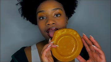 ASMR | DALGONA CANDY CHALLENGE - Squid Game Licking Method (licking, talking, background noise)